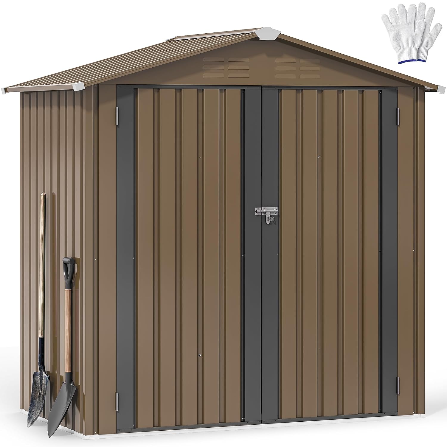 Outdoor Furniture Metal - Casetta da Giardino in Metallo 6x4ft,