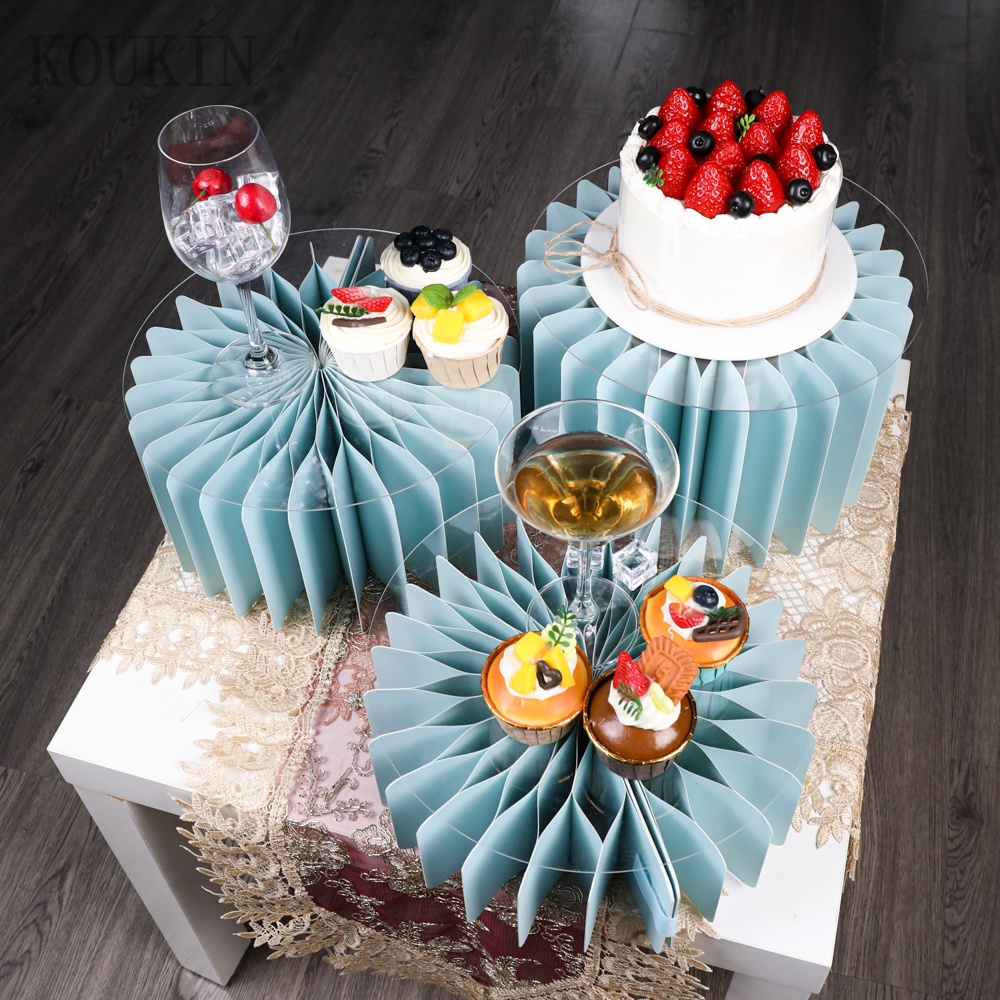 Outdoor Furniture Hotel - Tavolo da dessert pieghevole Set in