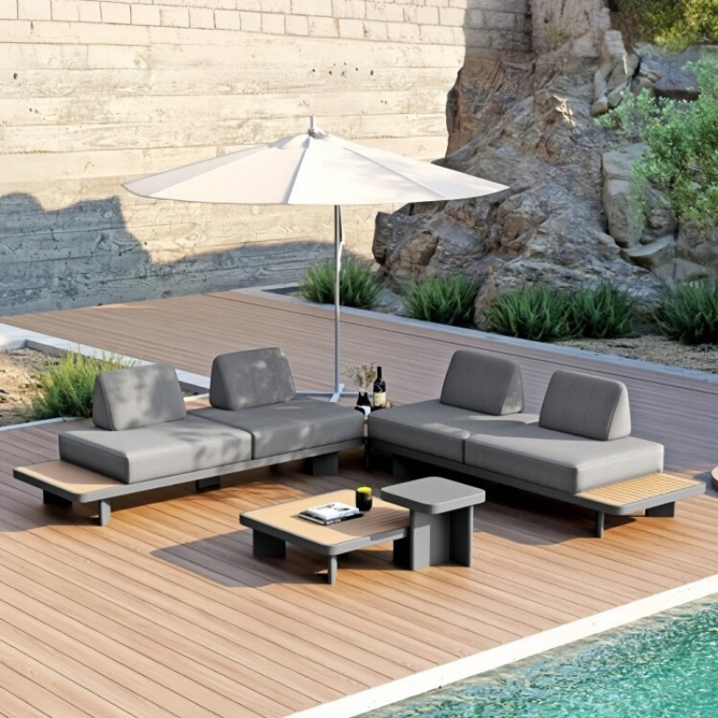Outdoor Furniture Hotel - Set Tavolo da Caffè e Divano