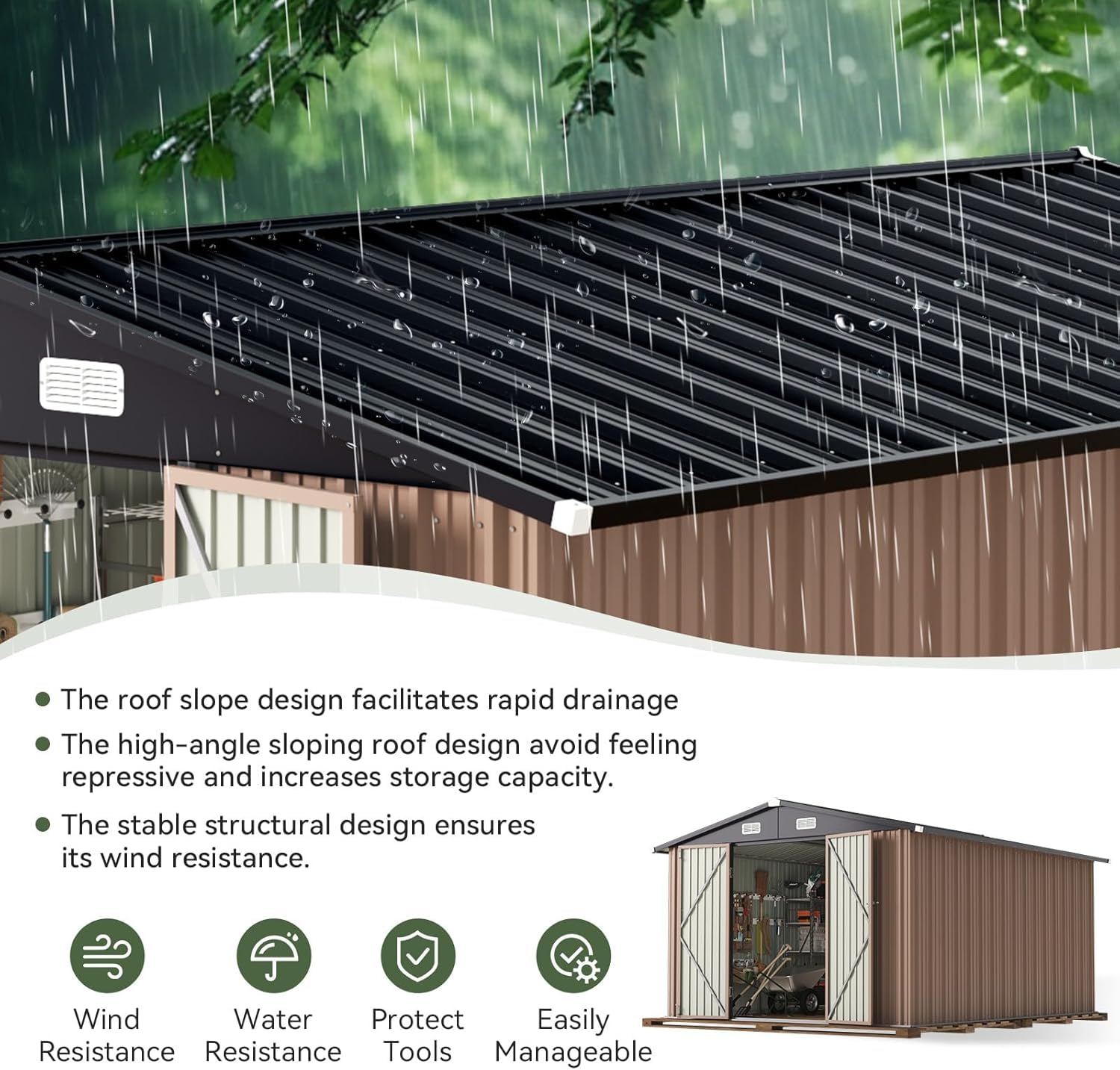Casetta da giardino 12 x 10 pi - Outdoor Furniture Metal recensione e prezzo